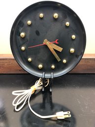 Vintage MCM Electric Wall Clock Working! 9 1/4' Diameter