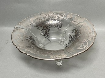 Vintage Silver Leaf Design Bowl