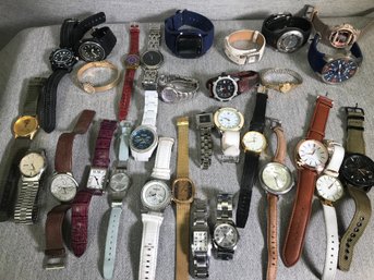 Lot 3 Of 4 - Huge Group Of Watches - ALL Types - Mens / Womens - Fix And Sell ? Art Projects ? LOTS YOU CAN DO