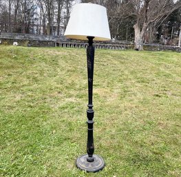 A Vintage Column Form Standing Lamp