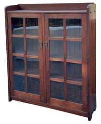 A Early 20th Century Gustav Stickley Double Door Bookcase, #717