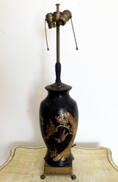 A 1920's Ceramic Vase - Fitted For Electricity As Lamp