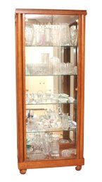 Possibly Drexel Heritage, Mirrored Glass Double Door Curio With Adjustable Shelves And Light