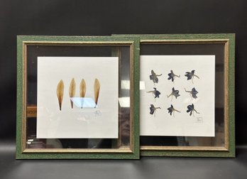 A Pair Of Pressed Botanicals, Pencil-Signed