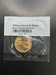 2014 Uncirculated Native American Dollar In Littleton Package