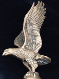 Large Heavy Vintage Solid Brass American Eagle Post Final