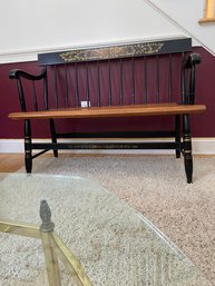 Hitchcock Black & Maple Bench