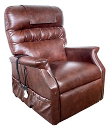 A Recliner By Golden In Chestnut Leather