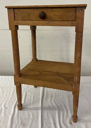 Antique Pine One Drawer Country Stand