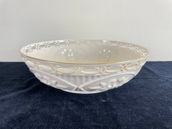 Vintage Lenox Serving Bowl Dish With Fleur De Lis Design