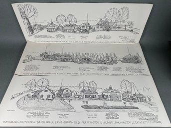 Thomas Eugene Dutton Sketches Of Brick Walk Farmington CT