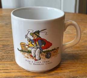 English Pottery Child's Mug - 'Ride A Cock Horse To Banbury Cross'