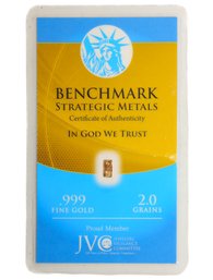 Benchmark Gold Bullion .999 Fine Gold - 2 Grams