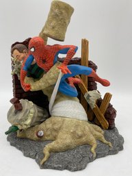 Spider Man Vs Sandman , 6.5' Tall Limited Edition Resin Sculpture.