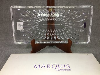 Beautiful Brand New WATERFORD / MARQUIS Brennan Rectangular Crystal Tray In Original Box - Very Nice !