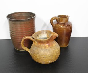 A Grouping Of Glazed Pottery