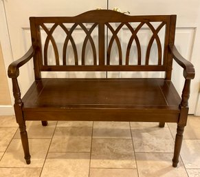 BENJAMIN Brown Wooden Entryway Bench