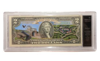 Authenticated Uncirculated $2 Maryland Fort McHenry National Monument And Historic Shrine Note