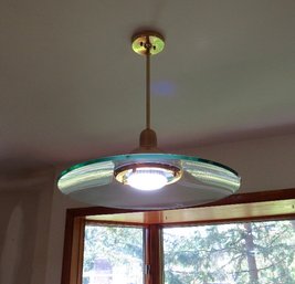 A Nordic Style Glass Pendant Light - In Working Condition