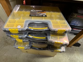 FOUR UNOPENED PORTABLE PARTS STORAGE CASES