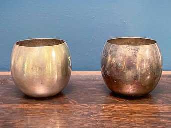 A Pair Of Electro Plated Mid Century Julep Cups