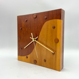 Modernist Studio Craft Wood Wall Clock