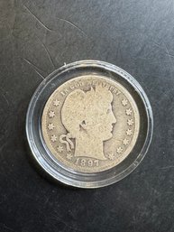 1897 Barber Silver Quarter