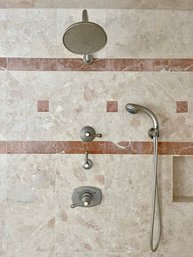 A Grohe Shower Mixing Valve Handles And Shower Head - Pbath