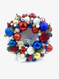14' Holiday Bulb Red, White, & Blue Patriotic Wreath
