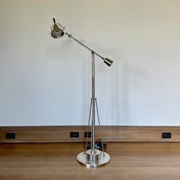 An Architectural Counter Balance Metal Floor Lamp In The Style Of WE Buquet