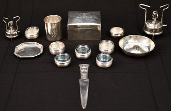 Sterling Silver Candle Holders And More  22.625 Ozt