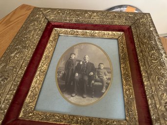 Very Ornate Antique Frame With Antique Photo