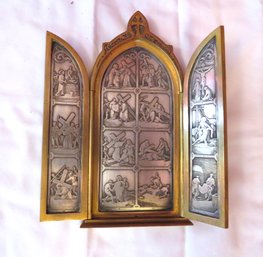 Tabletop Brass Arched Doorway Stations Of The Cross