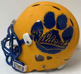 Seymour High School Wildcats Student Youth Football Helmet CT Blue & Gold - Riddell - Size Medium