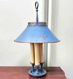 A Vintage Tole Painted Accent Lamp
