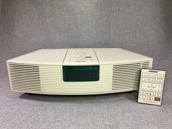 Very Nice BOSE WAVE RADIO With Remote - Off White Color - Model AWR1 - 1W - TESTED - WORKS GREAT ! NICE !