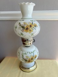 Hand-Painted 'Gone With The Wind' Style Hurricane Lamp