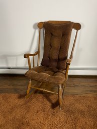 Wood Rocking Chair With Cushion