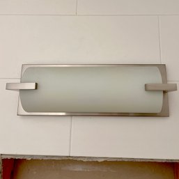 A Metal And Glass Cylindrical Above Vanity Light - Bath 1A