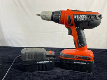 Black & Decker 18v Cordless Drill With 2 Batteries