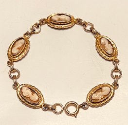 VINTAGE 12K GOLD FILLED CAMEO BRACELET