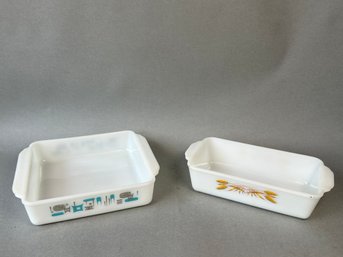 Vintage Fire King Milk Glass Baking Dishes