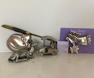 Decorative Pewter Objects Lot