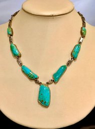 Sterling Silver And Turquoise Necklace