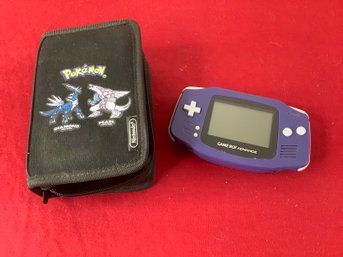 Vintage Game Boy Advance With Pokemon Game Boy Case