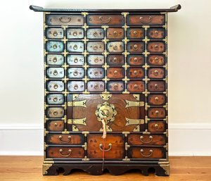 An Antique Chinese Apothecary Or Spice Cabinet - Repurposed As Jewelry Case