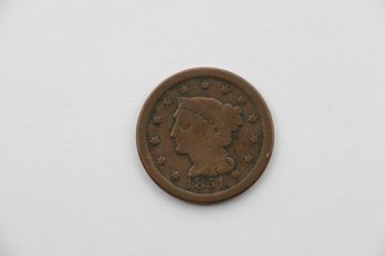 1851 Large Cent Penny