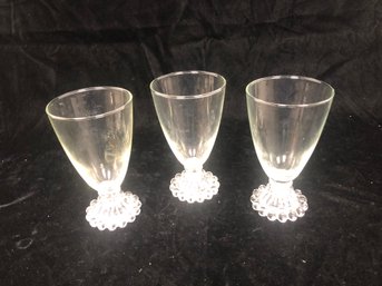 Set Of 3 Crystal Glasses