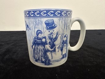 Spode Blue Room Snowman From The Victorian Children Mug