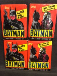 (4) 1989 Topps Series II Batman Sealed Wax Packs - K